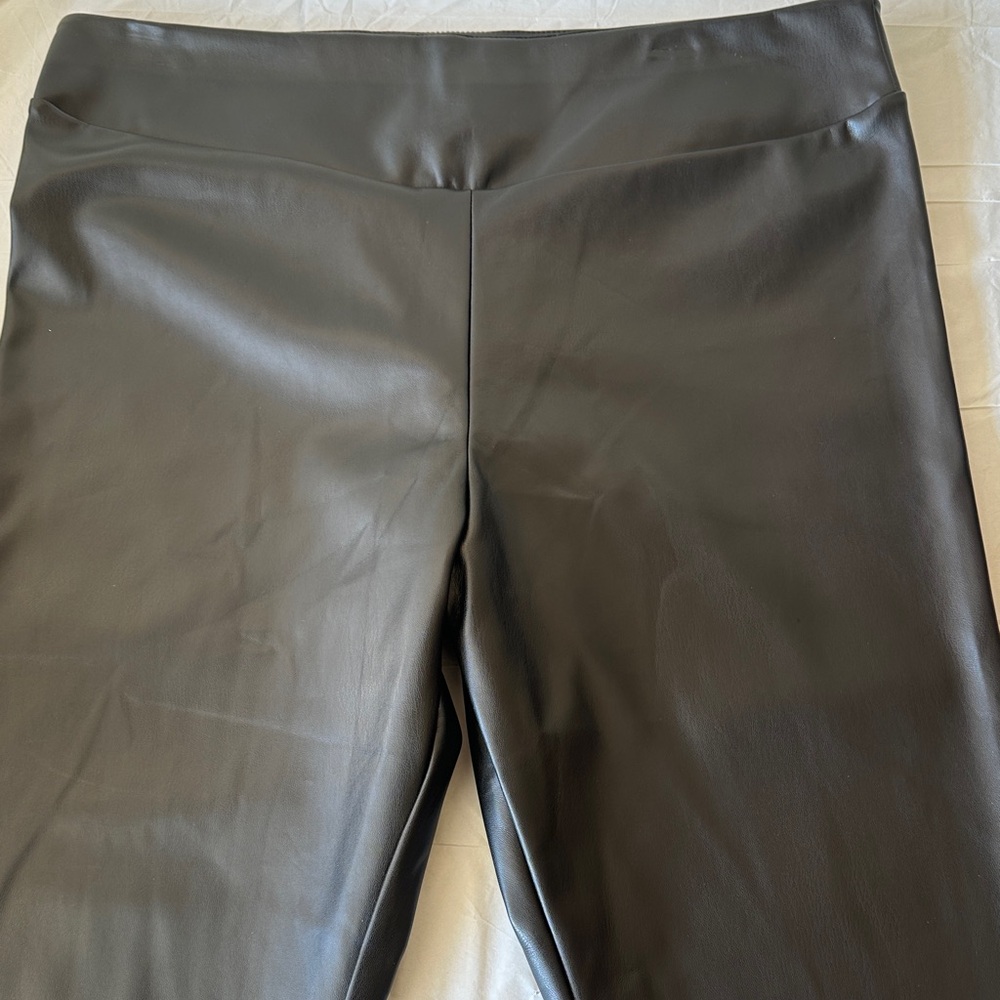 Black Faux Leather Leggings